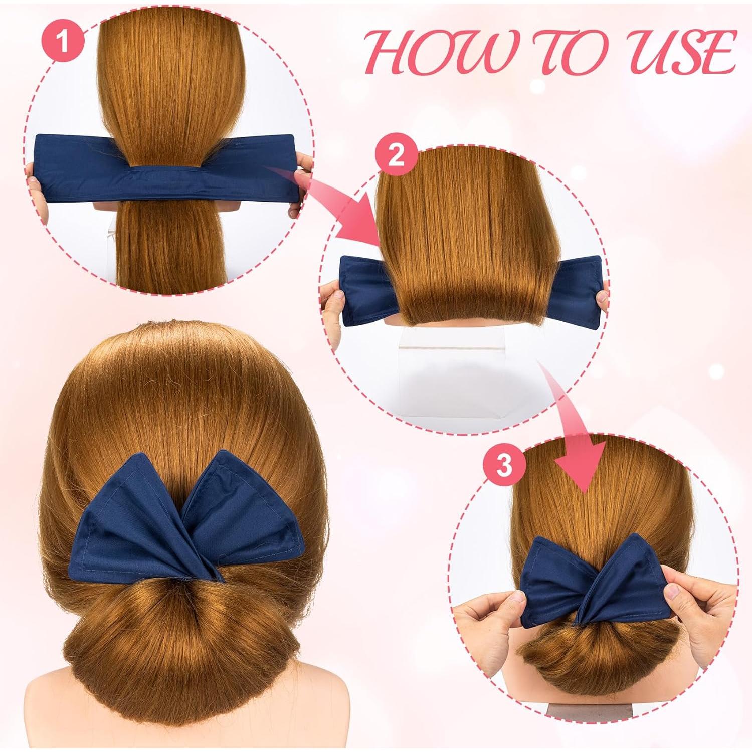 6pcs Bun Makers - Flexible Donut Twister, French Curl Hair Clips and Accessories for Women's Long, Thick or Thin Hair