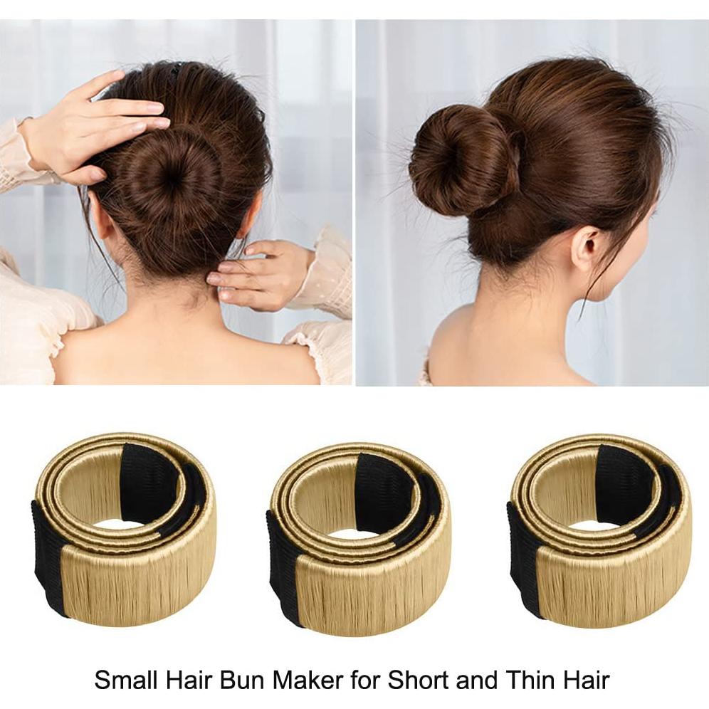 Juego de 3 Formadores de Donut para Cabello LHAAAYF 15 cm