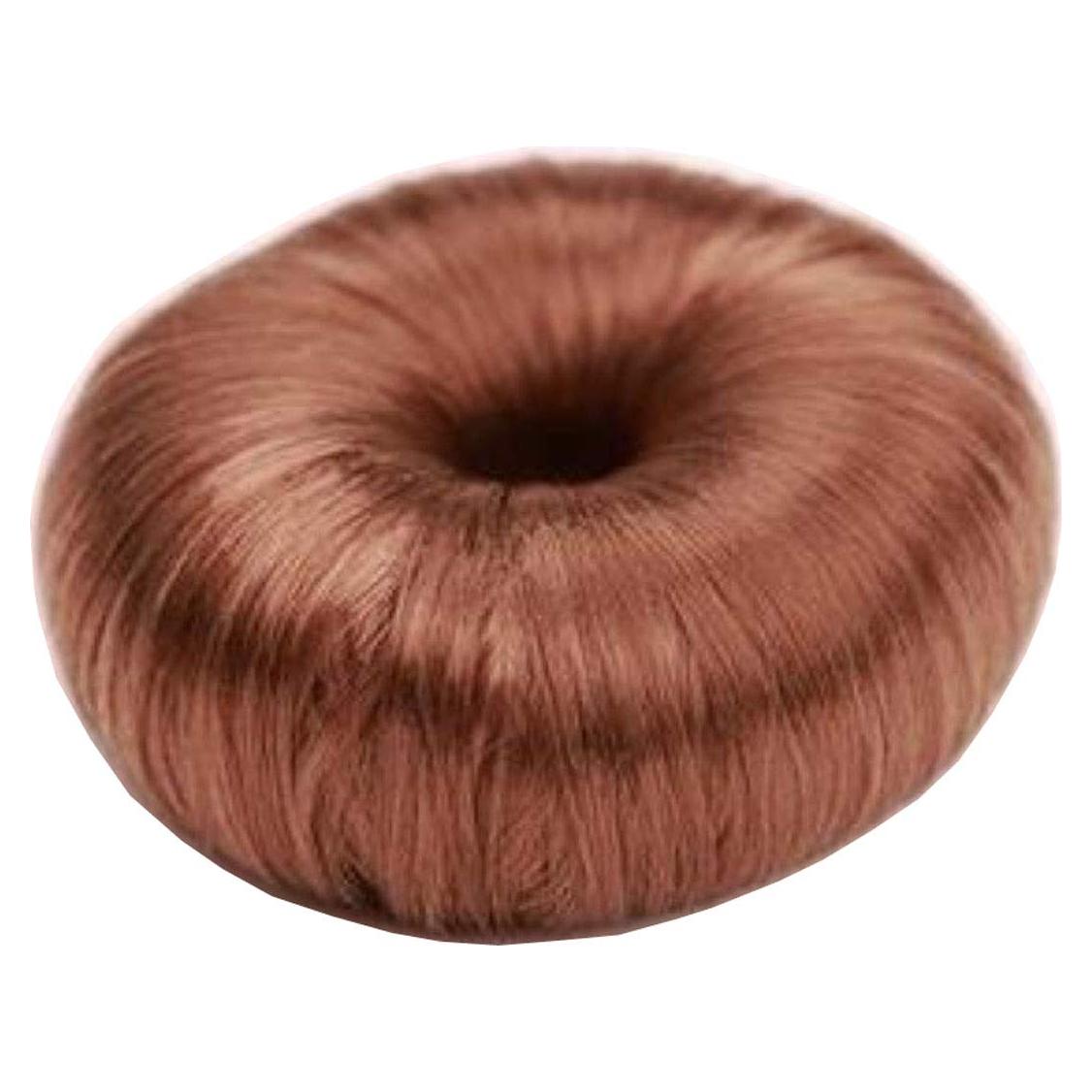 Hair Ring Styler Maker Creator Hot Wig Hair Donut Bun Maker Updo Scrunchie Chignon Bridal Hairpiece Bun Round Chignon for Women Lady Girls (Light Coffee)