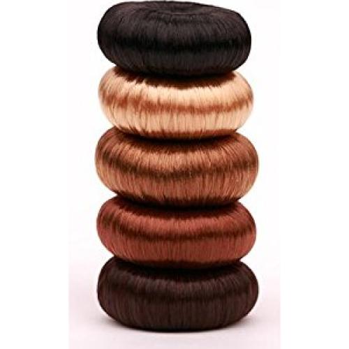 Hair Ring Styler Maker Creator Hot Wig Hair Donut Bun Maker Updo Scrunchie Chignon Bridal Hairpiece Bun Round Chignon for Women Lady Girls (Light Coffee)