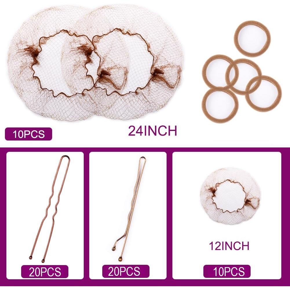 Set de Fabricantes de Moño de Dona 69 Piezas - Marrón Claro