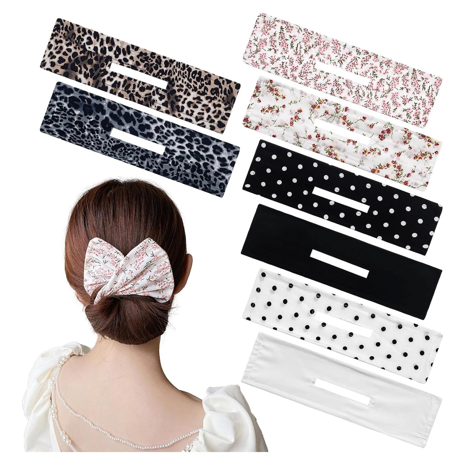 8 Piezas Creador de Moño de Cabello Ravlzors Multicolor