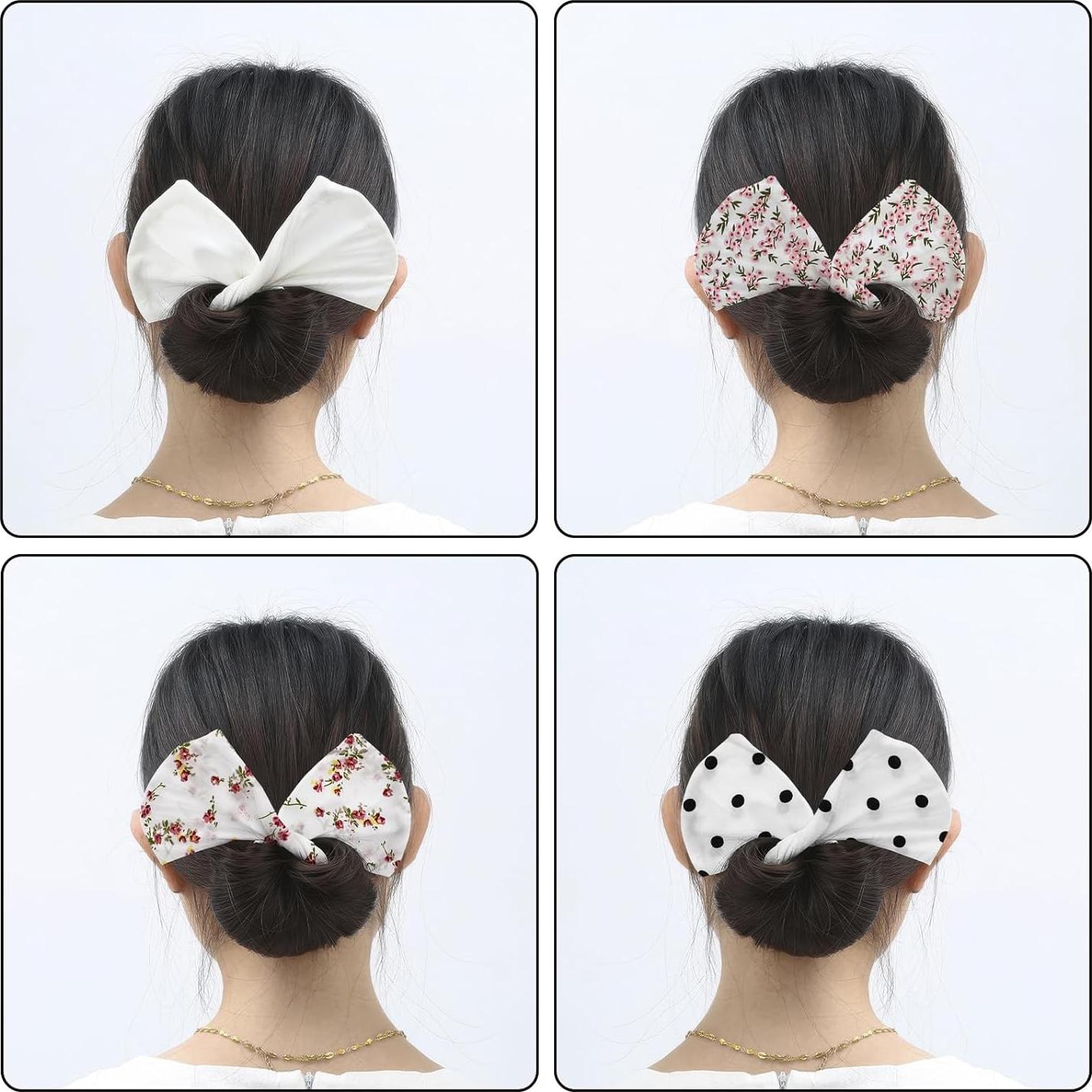 8 Piezas Creador de Moño de Cabello Ravlzors Multicolor