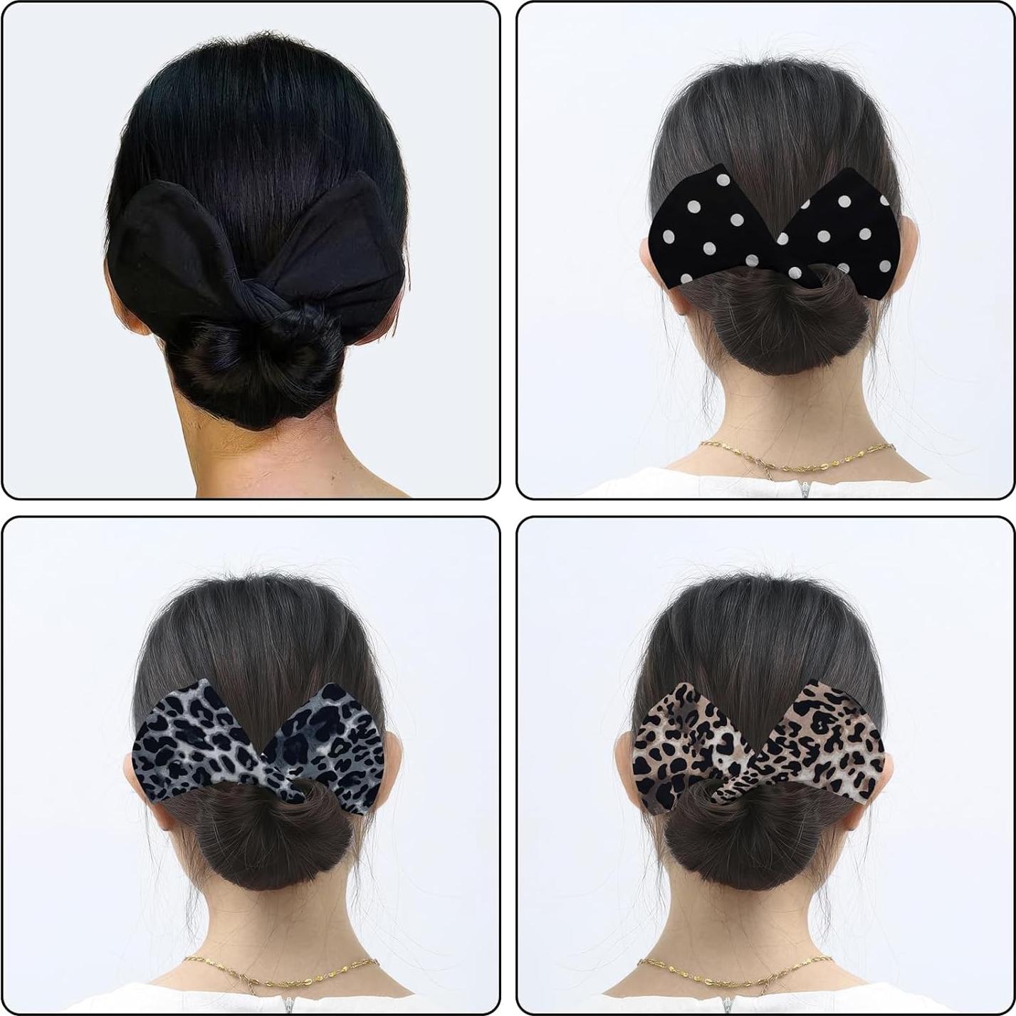 8 Piezas Creador de Moño de Cabello Ravlzors Multicolor