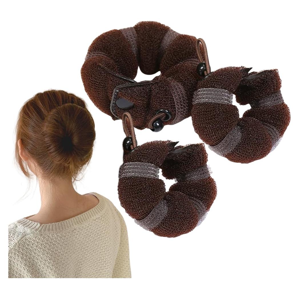 Set 3 Donuts de Pelo Mágico Happyupcity Marrón 24cm y 19cm