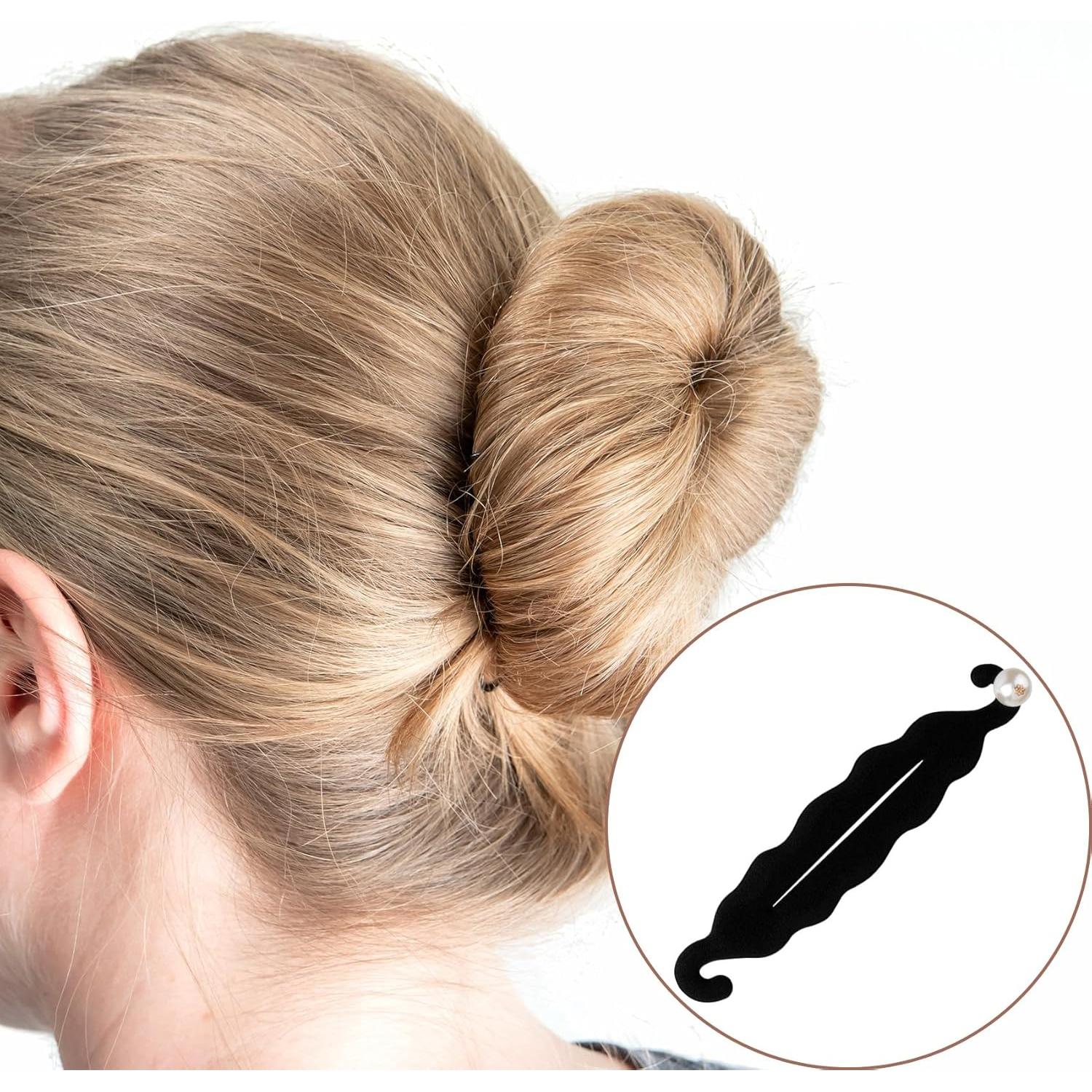 Hacedor de Moño Antideslizante Pndeyo 2 Piezas Negro