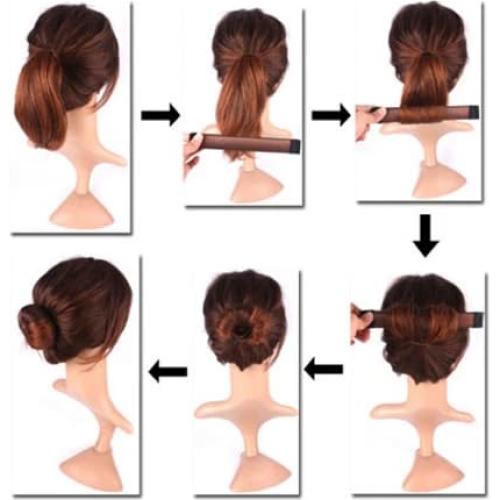 2 Piezas Herramienta para Hacer Moño de Cabello Tangseajiao