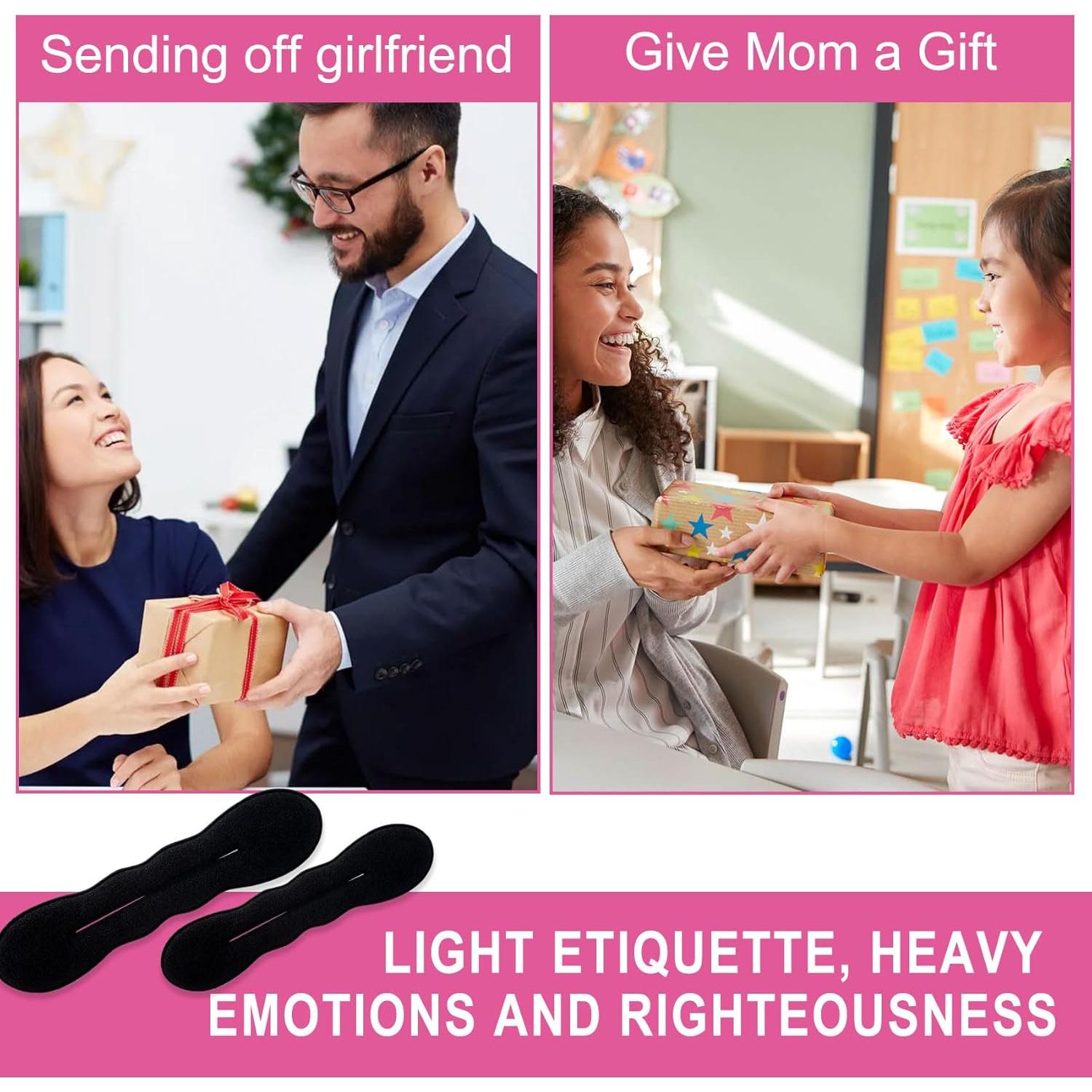 2 Esponjas para Hacer Moño de Cabello Negro - SmallCat