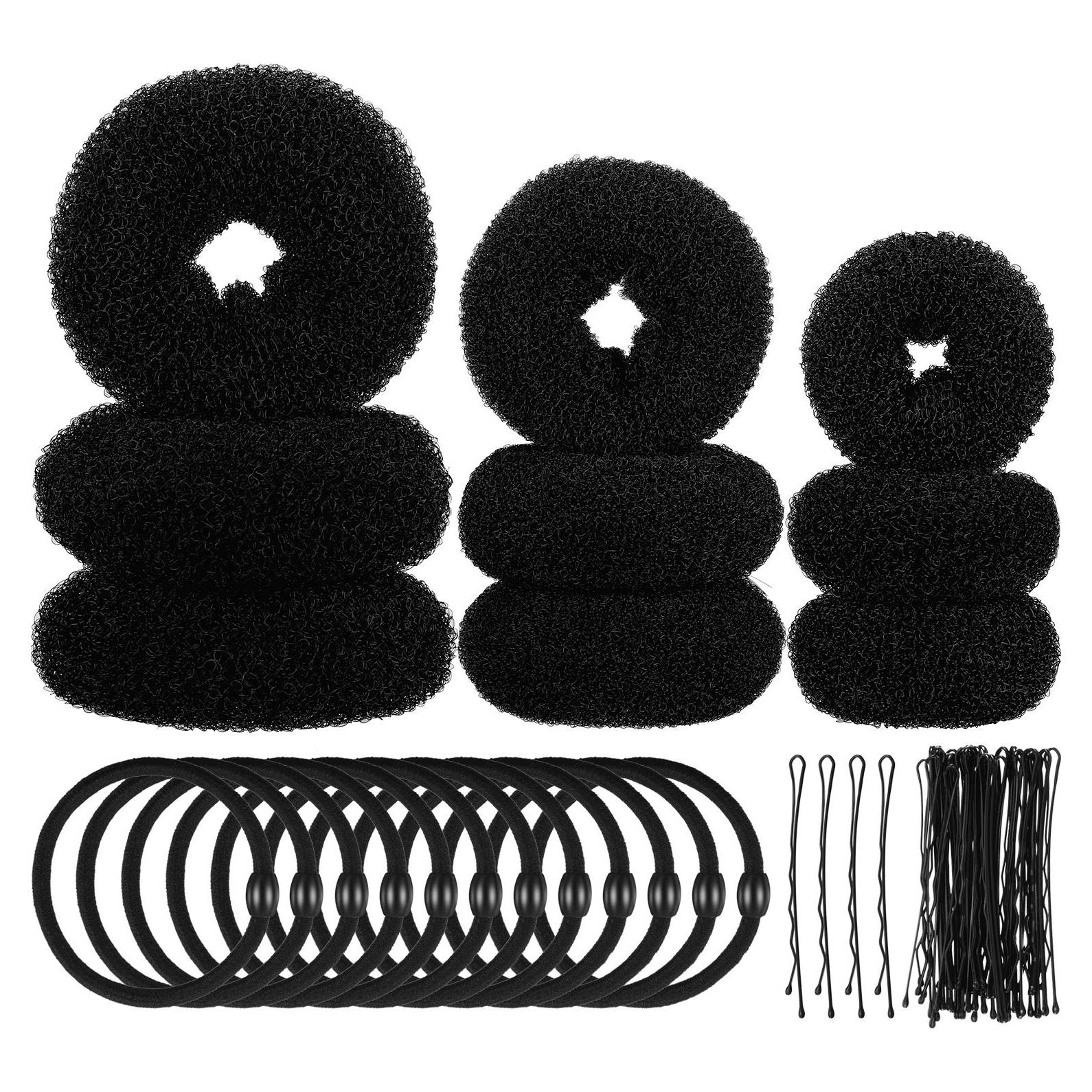 Juego de Formadores de Moño WILLBOND - 9 Anillos y 12 Bandas