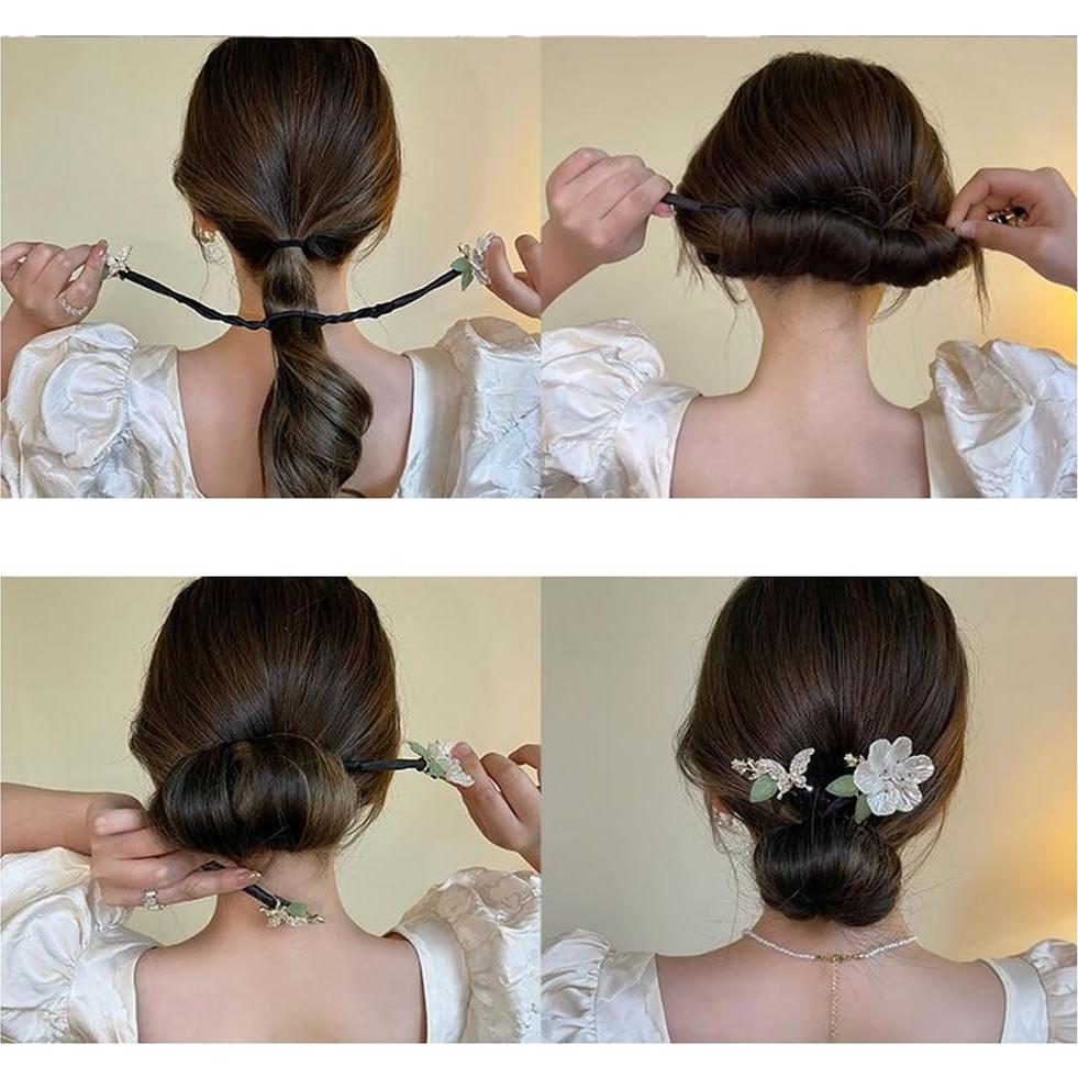 Hacedor de moño QUUPY 10 cm Accesorio de peinado cabello