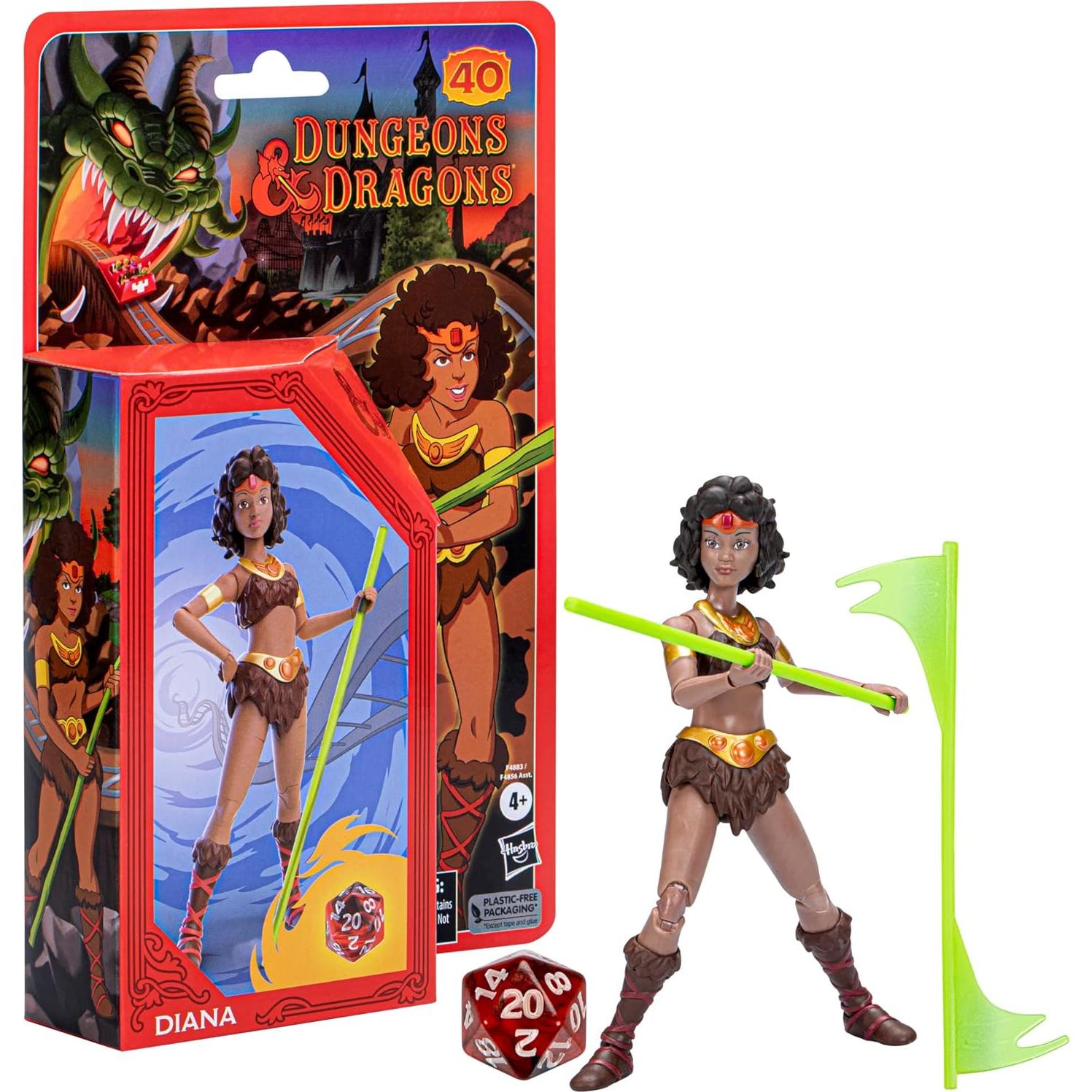 Figura de acción Diana D&D Clásicos 6" con d20 exclusivo