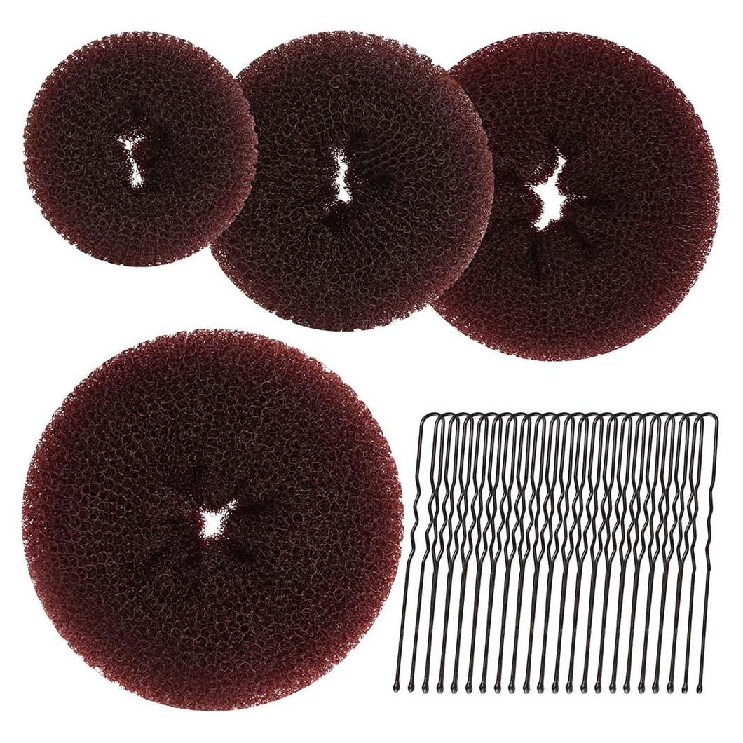 Conjunto de 4 Hacedores de Moño Donut NT-ling con 20 Clips