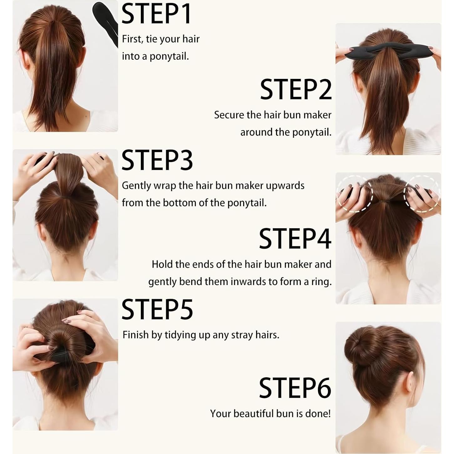 8 Piezas Creador de Moño de Cabello Ravlzors - Estilizador Flexible