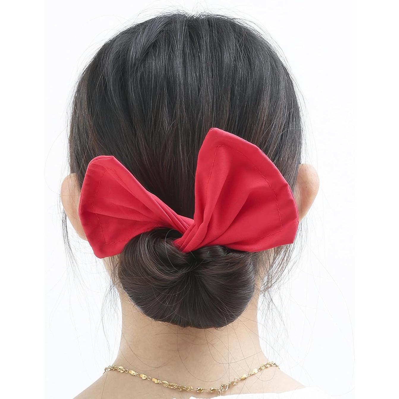 4 Piezas Creador de Moño de Cabello Rojo Ravlzors