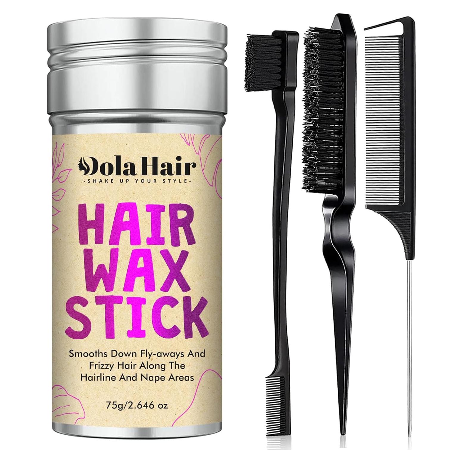 Barra de Cera para el Cabello Dolahair 76.5 g + 3 Cepillos