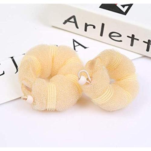 Juego de 2 Donas de Pelo DNHCLL Beige (1 Grande 22.9cm + 1 Pequeña 18.5cm)