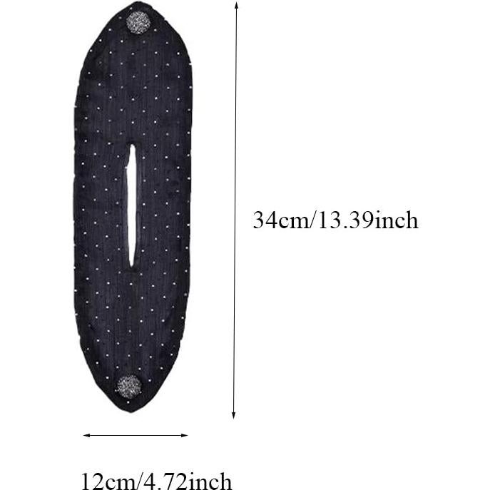 Hacedor de moño de strass QUUPY 34x12 cm Accesorio de cabello