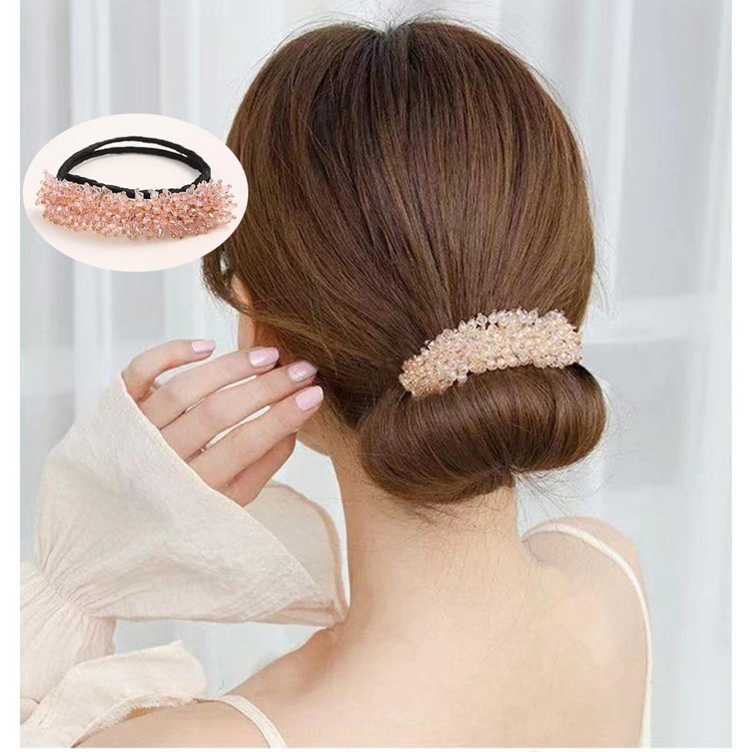 2 Piezas Fabricador de Moño Strass QUUPY Rosa y Azul