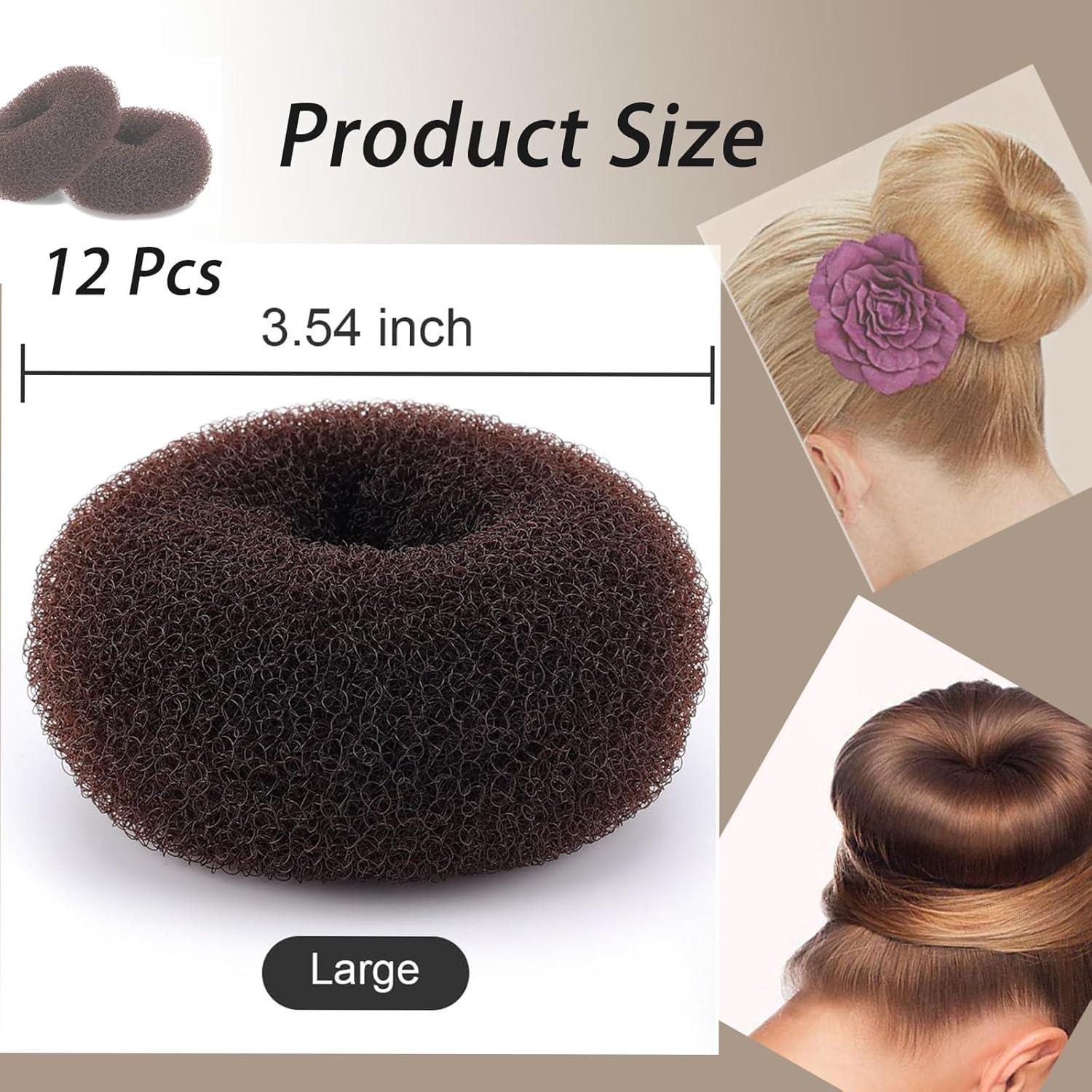 12 Piezas Hacedor de Moño Donut Aetomtins 9 cm Accesorios