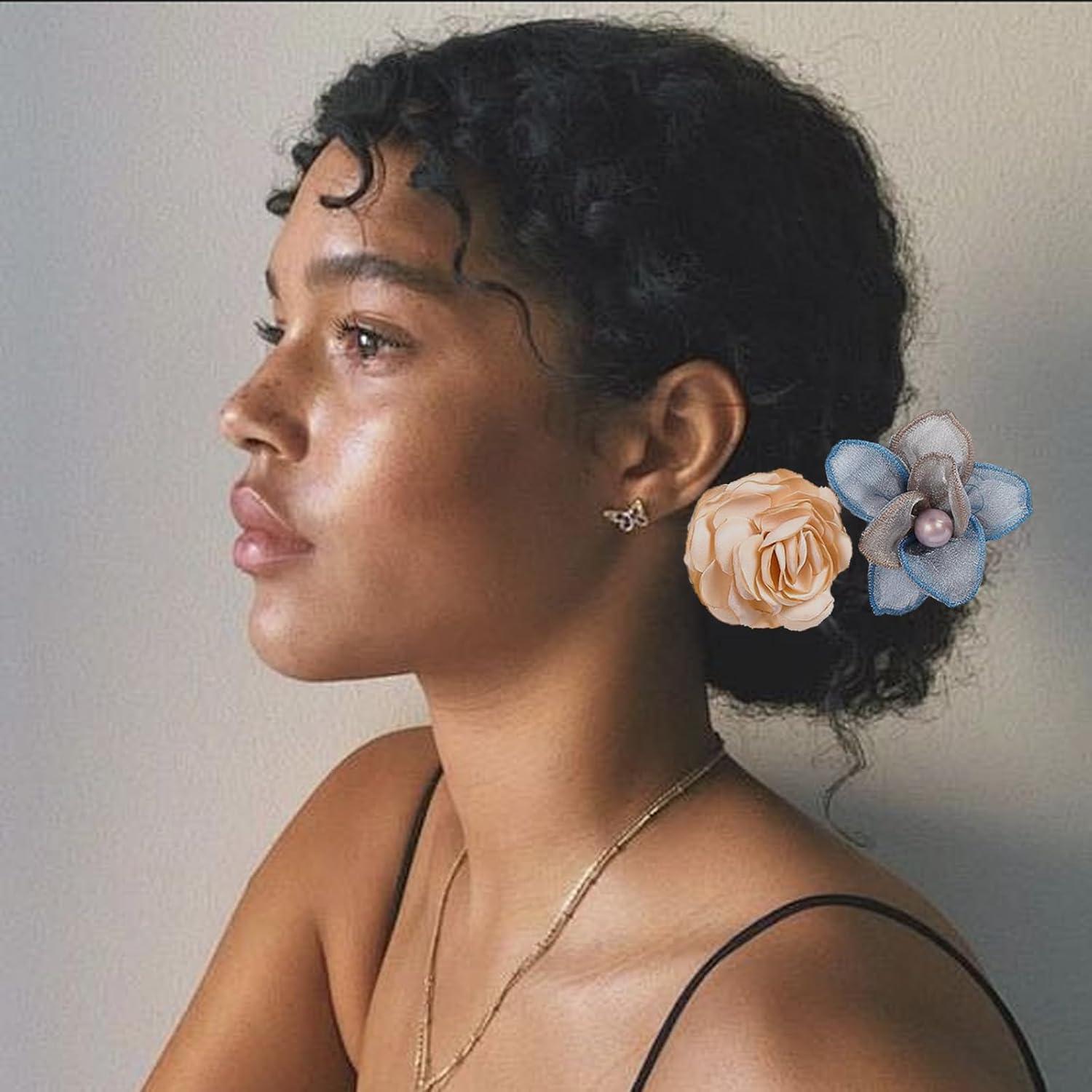 Juego de 3 Hacedores de Moño de Flores Clino para Mujeres