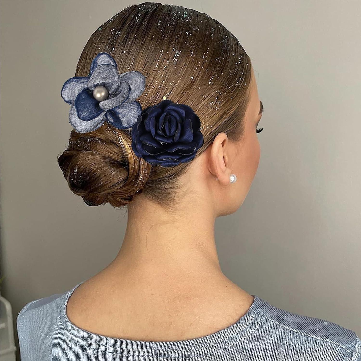 Juego de 3 Hacedores de Moño de Flores Clino para Mujeres