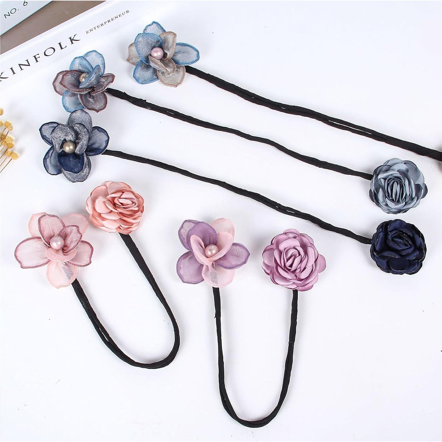 Juego de 3 Hacedores de Moño de Flores Clino para Mujeres