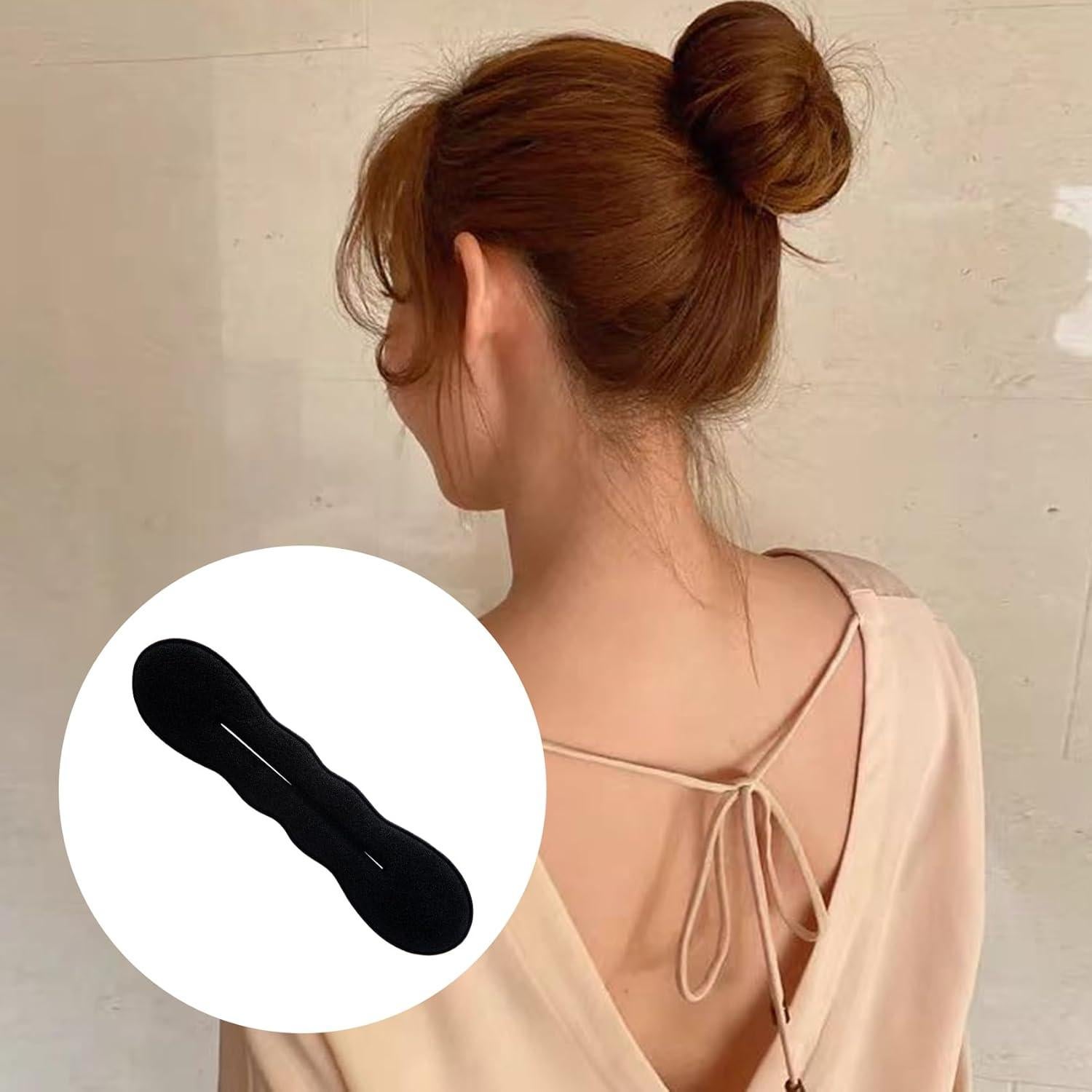 2 Esponjas Hacer Moño BEIQIYA - Accesorios Cabello Negro
