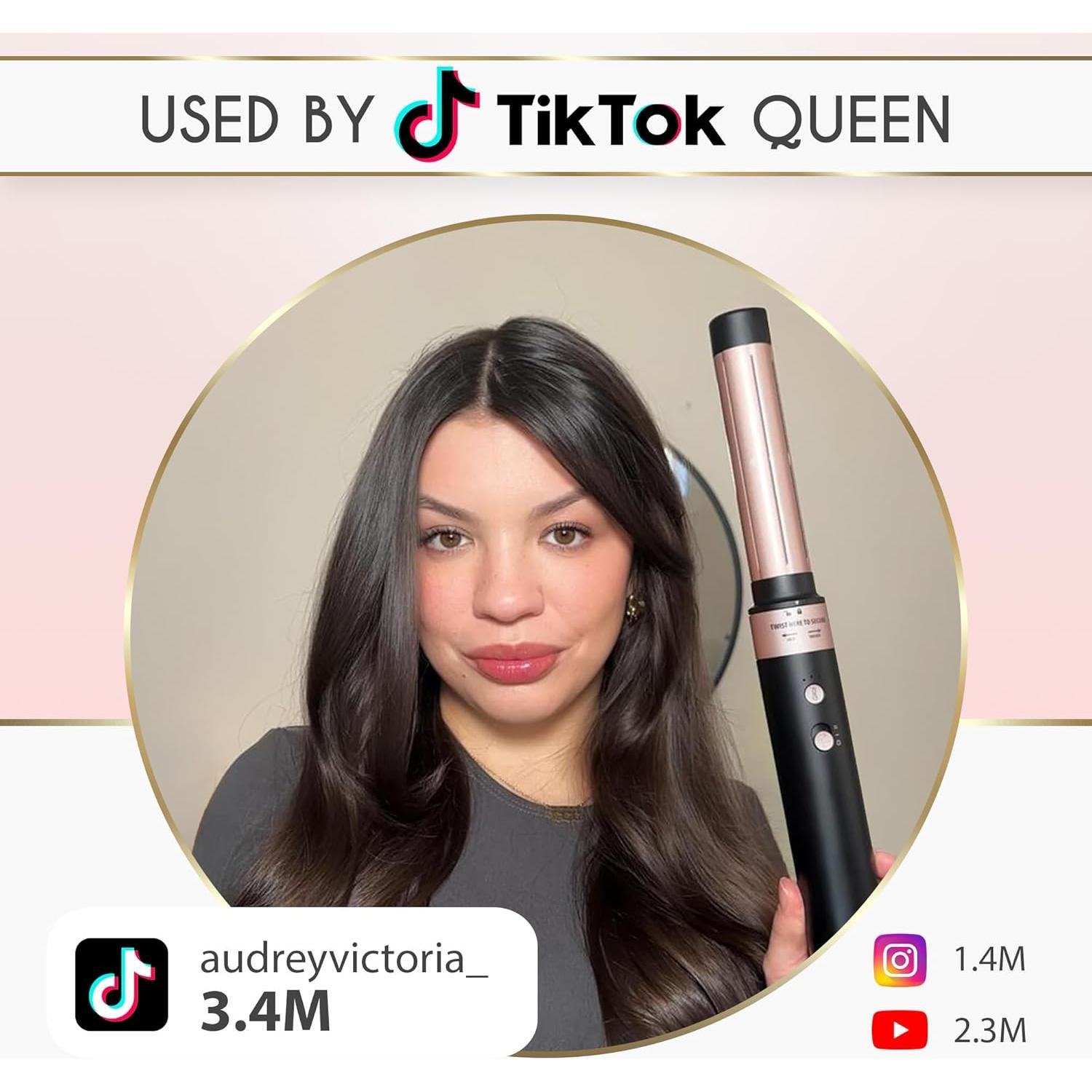 Estilizador de Aire Caliente ELLA BELLA 6 en 1 - Negro y Oro Rosa