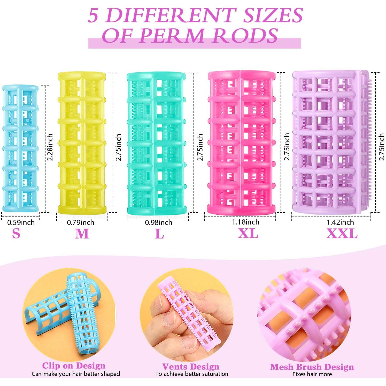 30 Rulos de Plástico Auto-Adhesivos WILLBOND - 5 Tamaños