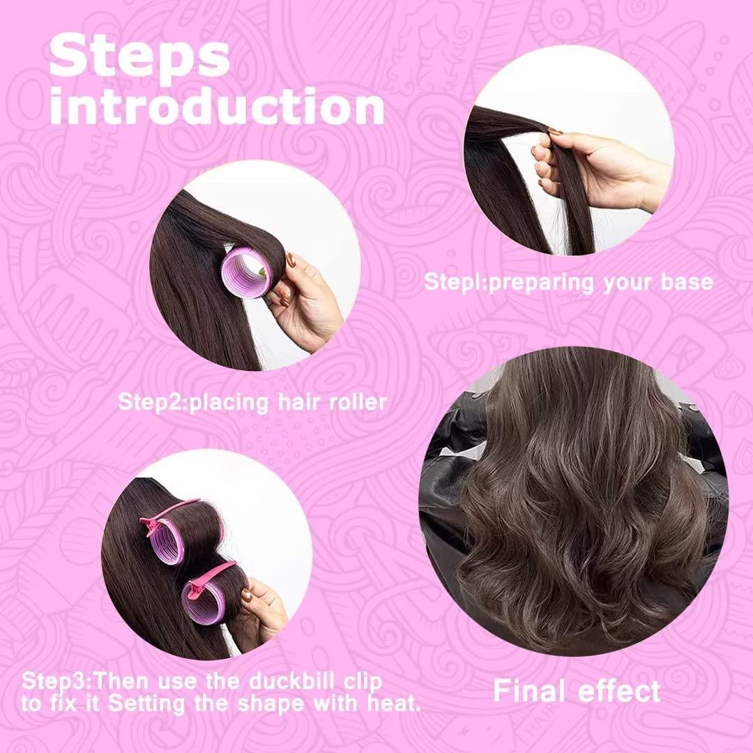 Juego de Rodillos para Cabello Sungenol 18 Piezas Rosa