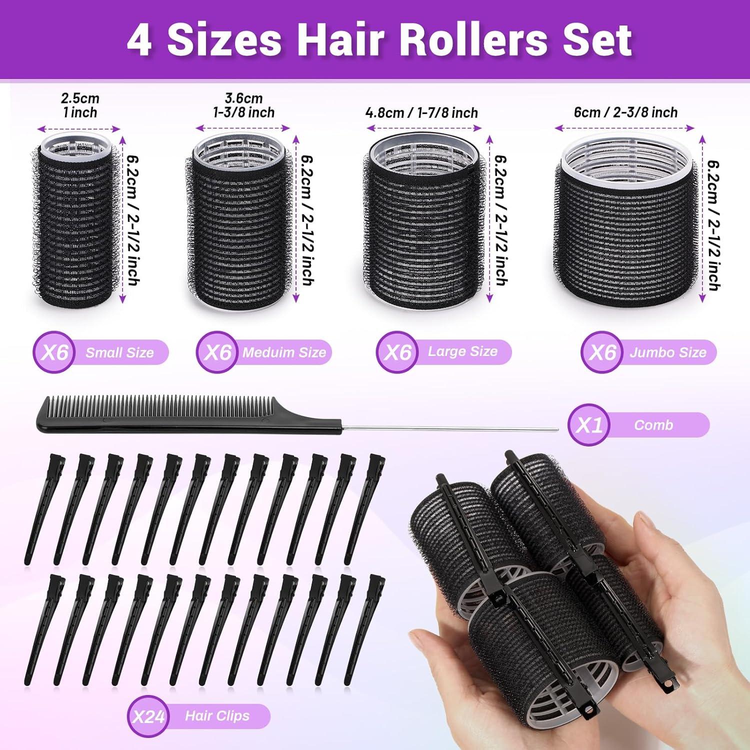 Juego de Rulos para Cabello Selizo - 50 Piezas con Clips y Peine