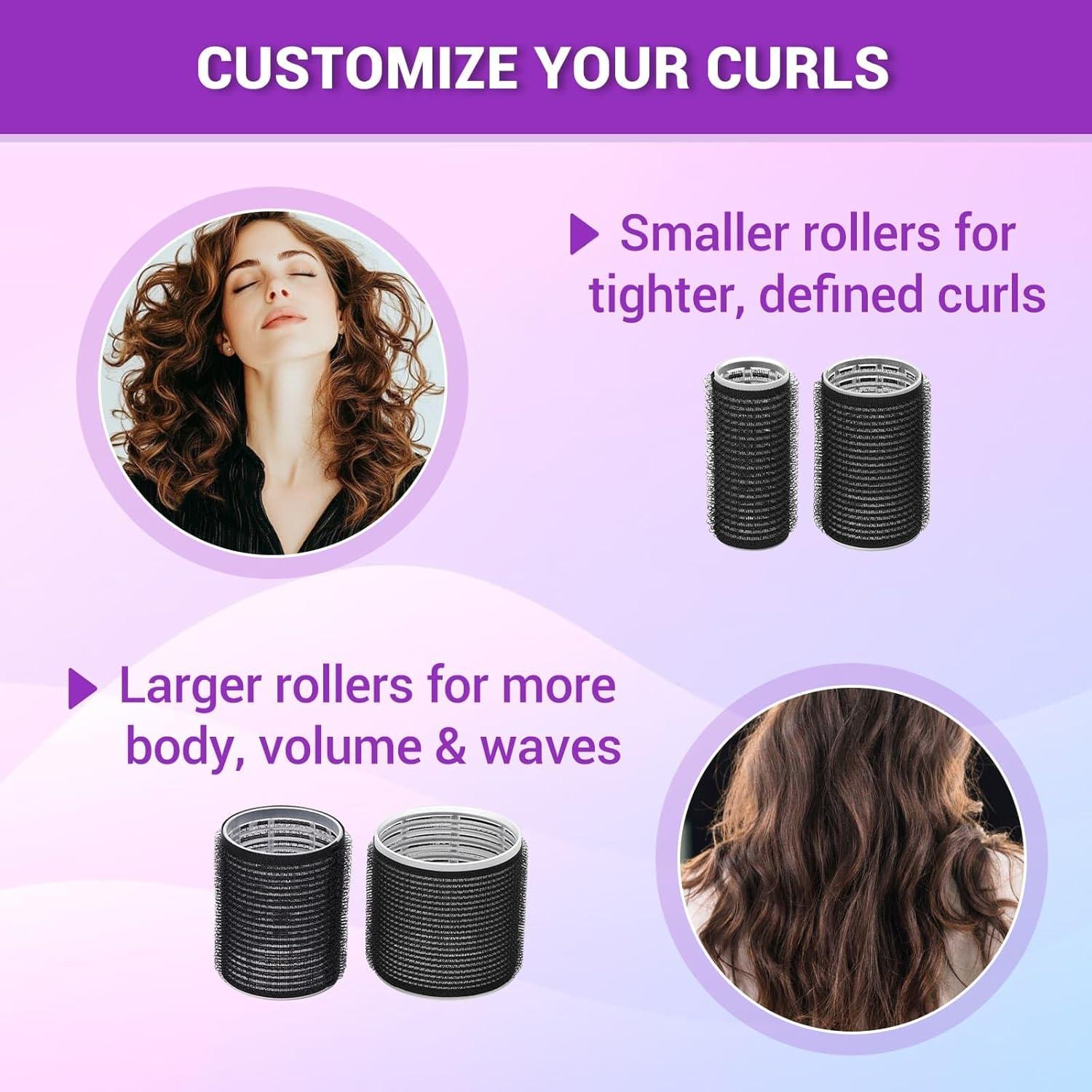 Juego de Rulos para Cabello Selizo - 50 Piezas con Clips y Peine
