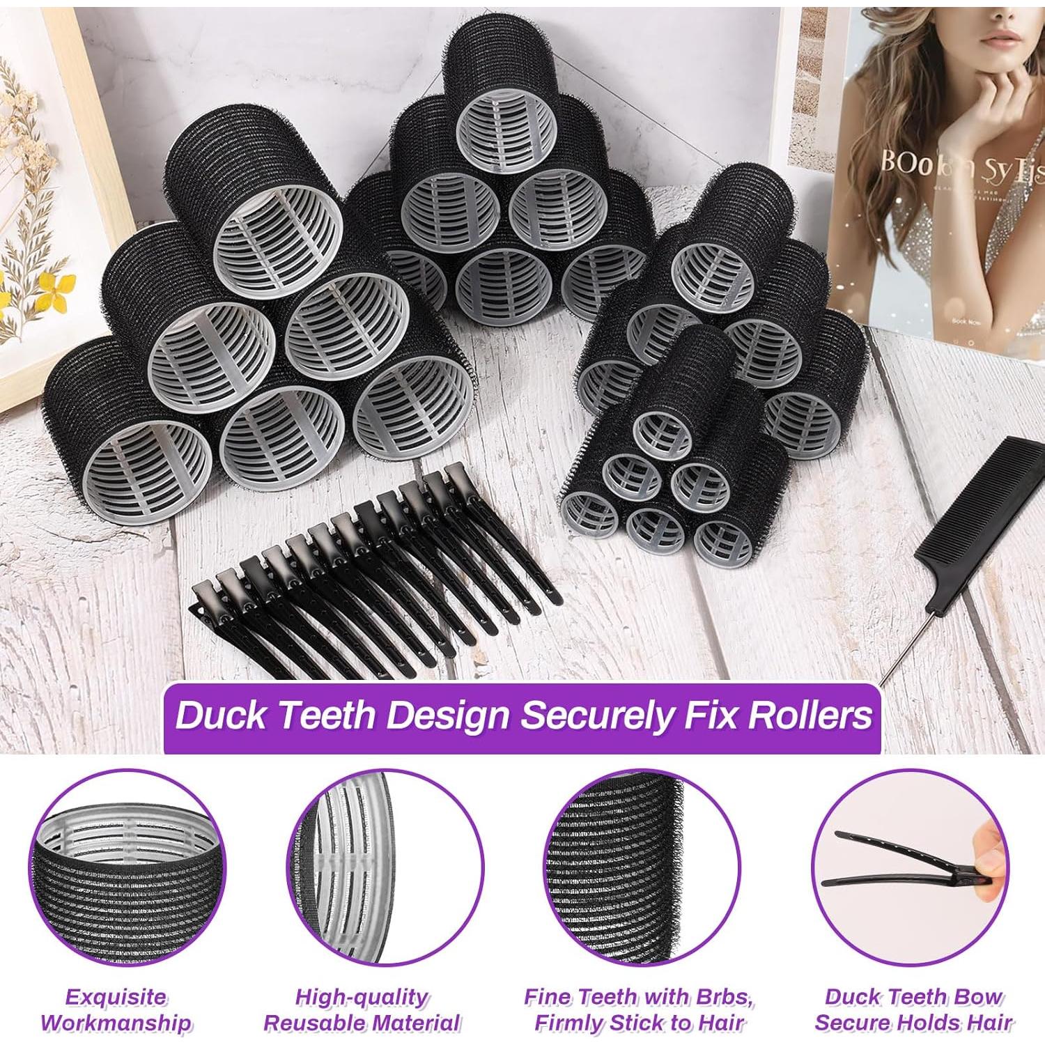 Juego de Rulos para Cabello Selizo - 50 Piezas con Clips y Peine