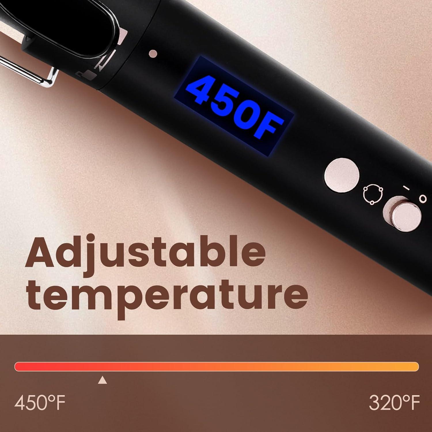 Conjunto Rizador 5 en 1 Bo'laiya Oro Rosa con Pantalla