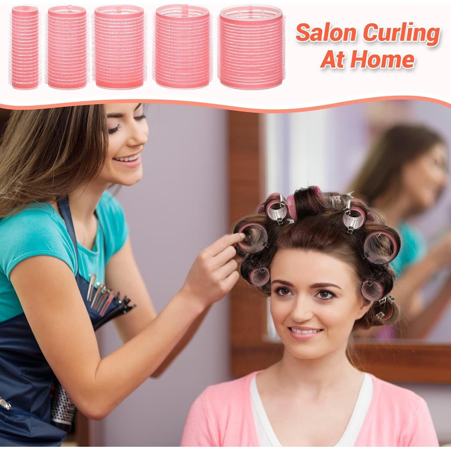 Juego de Rulos para Cabello Audab 56 Piezas con Clips y Bolsa