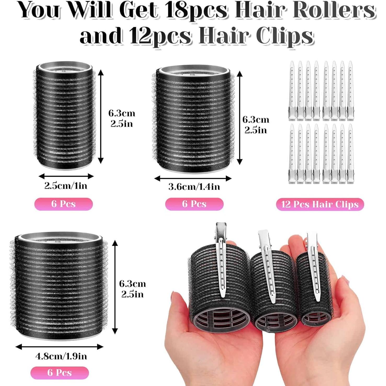 Juego de Rulos Anezus 30 Piezas con Clips y Bolsa - Volumen