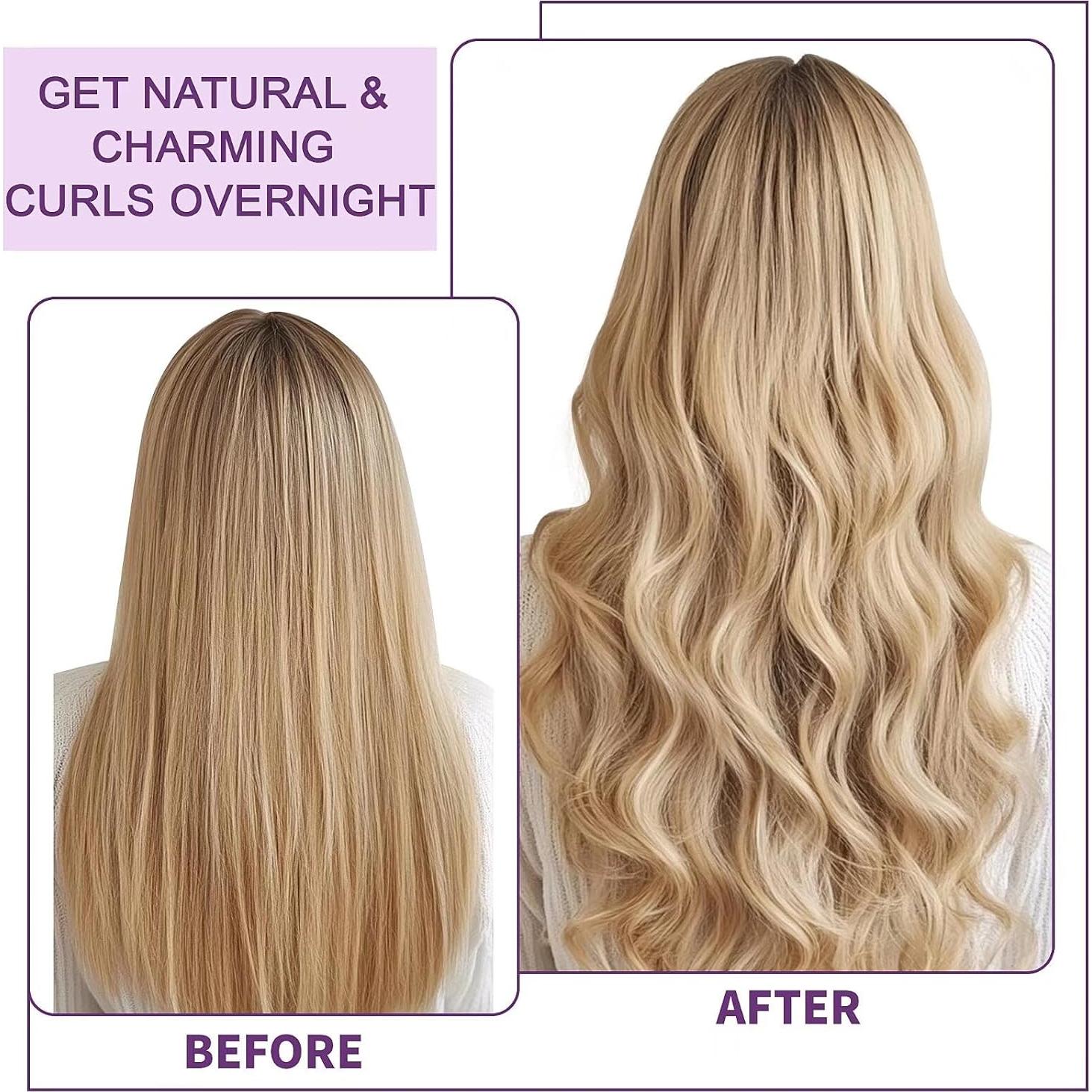 Rizadores de Cabello Sin Calor Posicurly - 4 Piezas Terciopelo