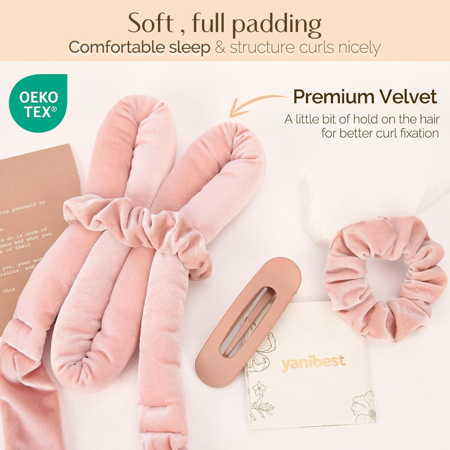 Rizador de Cabello Sin Calor Yanibest Rosa 25.4x12.7cm