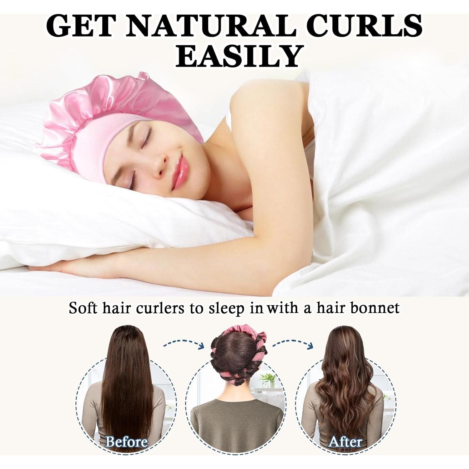 Diadema Rizadora Sin Calor Gwabee 70" Rosa con Cofia