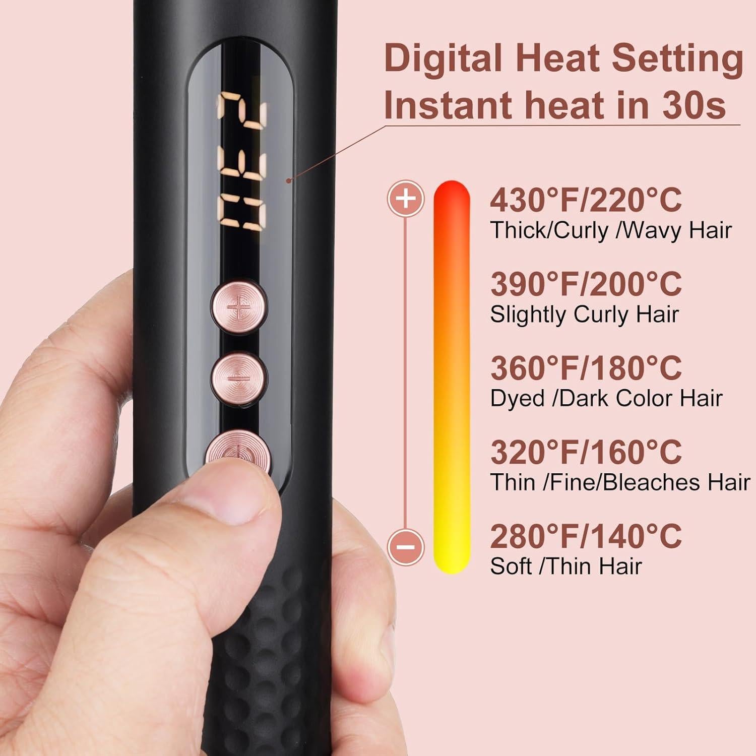 Juego de Plancha de Rizar 3 en 1 UNOBEY con Barriles Intercambiables