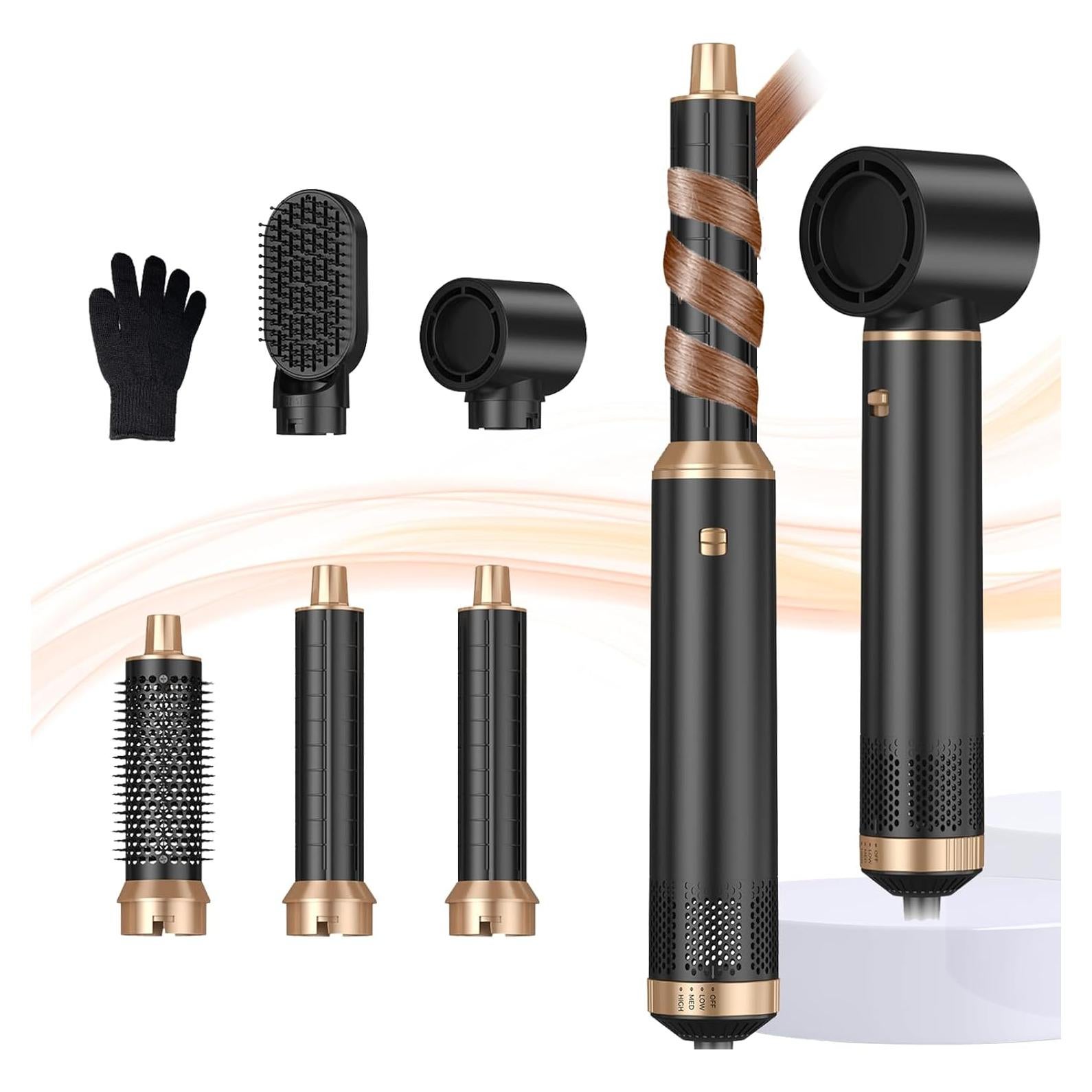 Cepillo Secador 5 en 1 Trylater, Negro Dorado, 0.99 kg