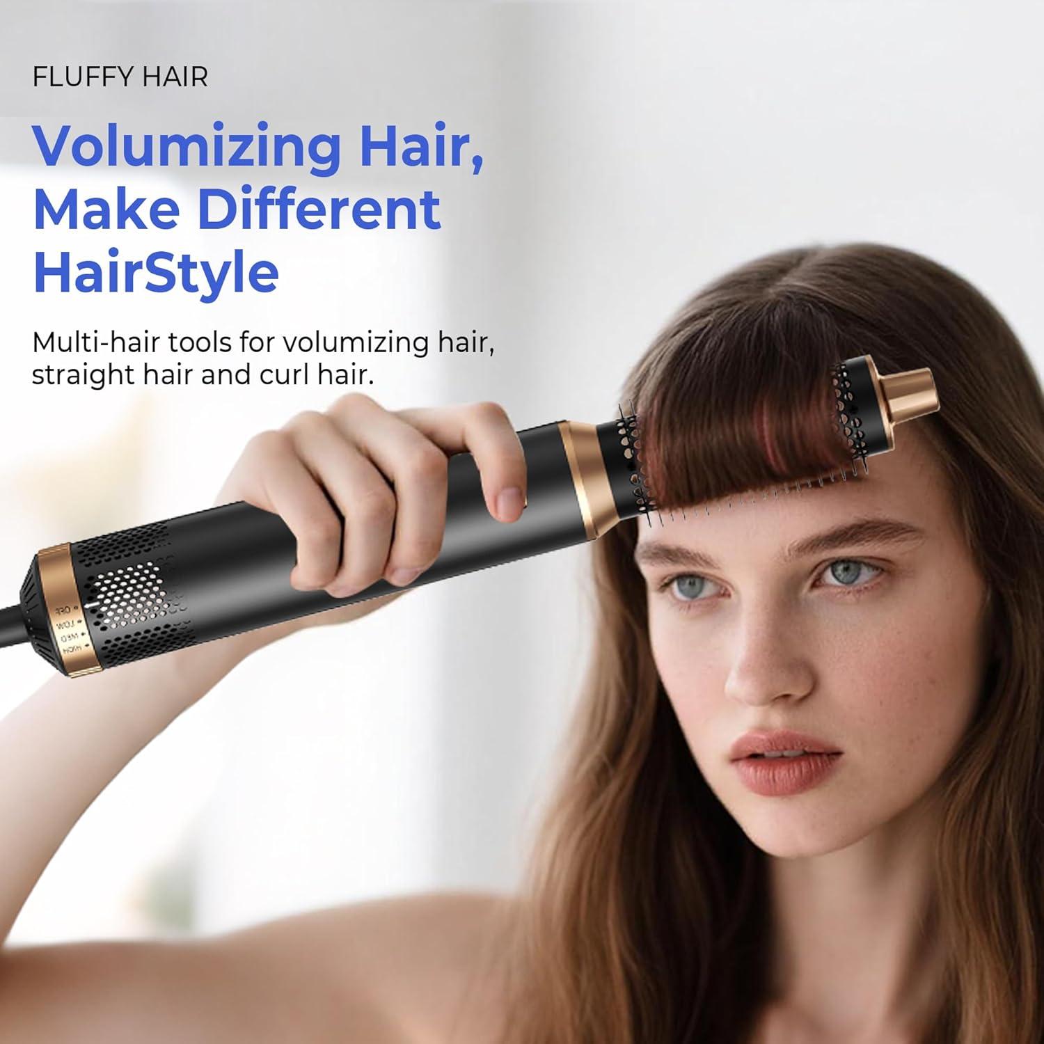 Cepillo Secador 5 en 1 Trylater, Negro Dorado, 0.99 kg