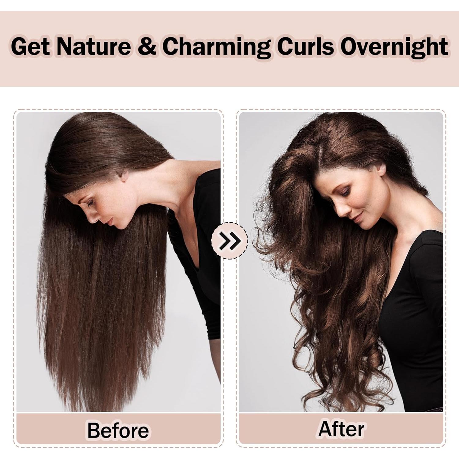 Rizador de Cabello Sin Calor Seritant Rosa - Juego Completo para Dormir