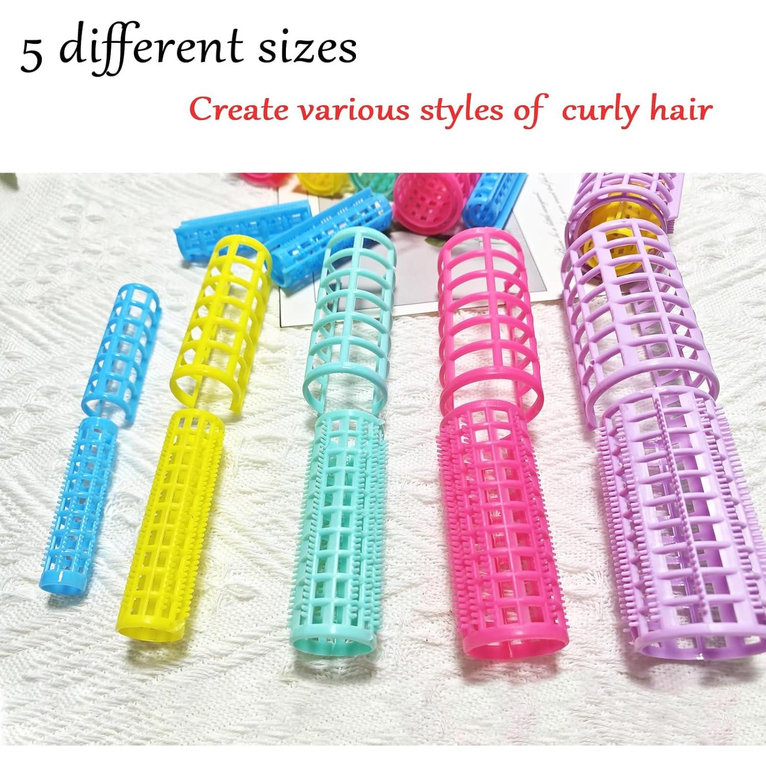 Juego de 30 Rulos de Plástico ZMD para Peinados sin Calor