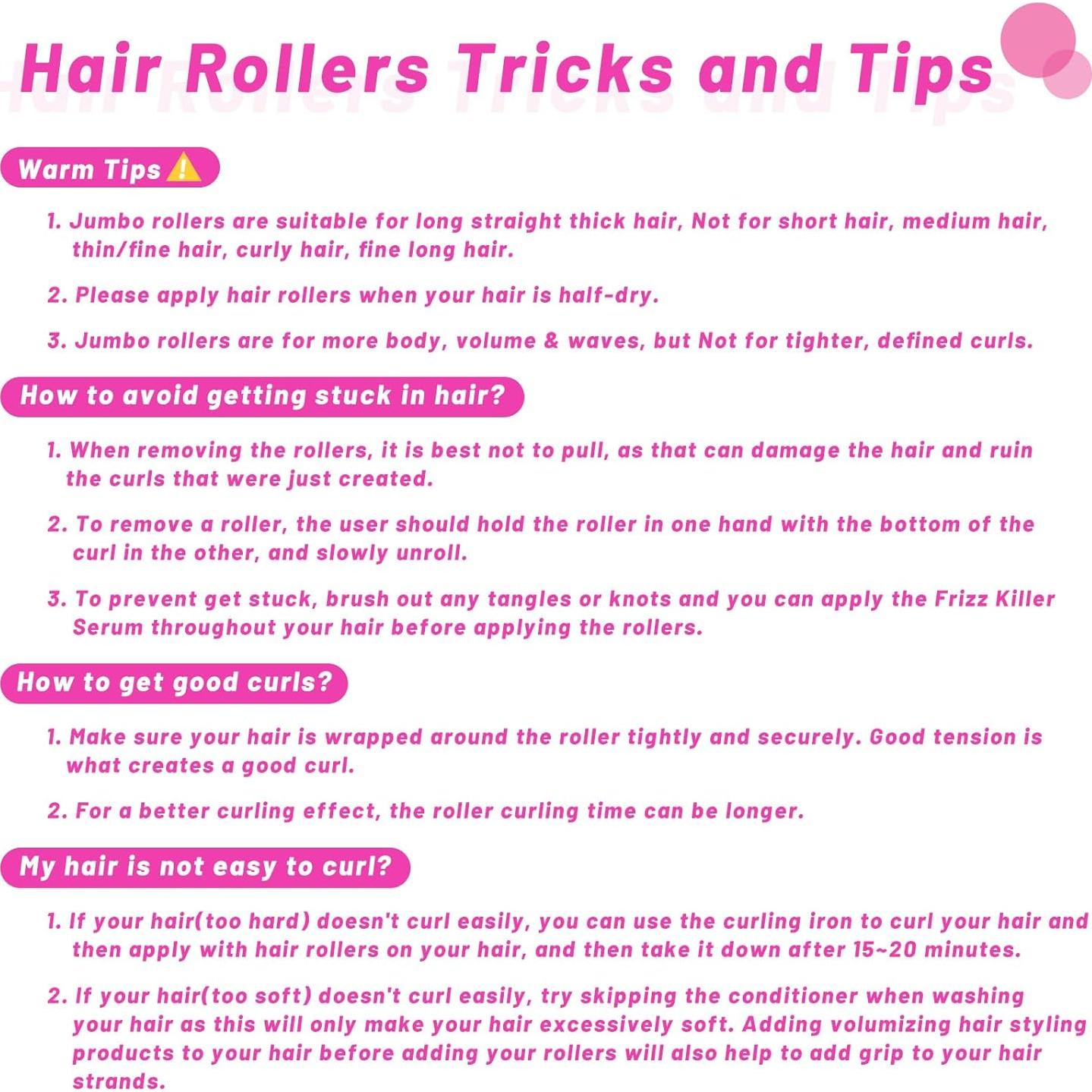 Rizadores de Cabello Jumbo Acejoz 60mm 12 Piezas con Clips