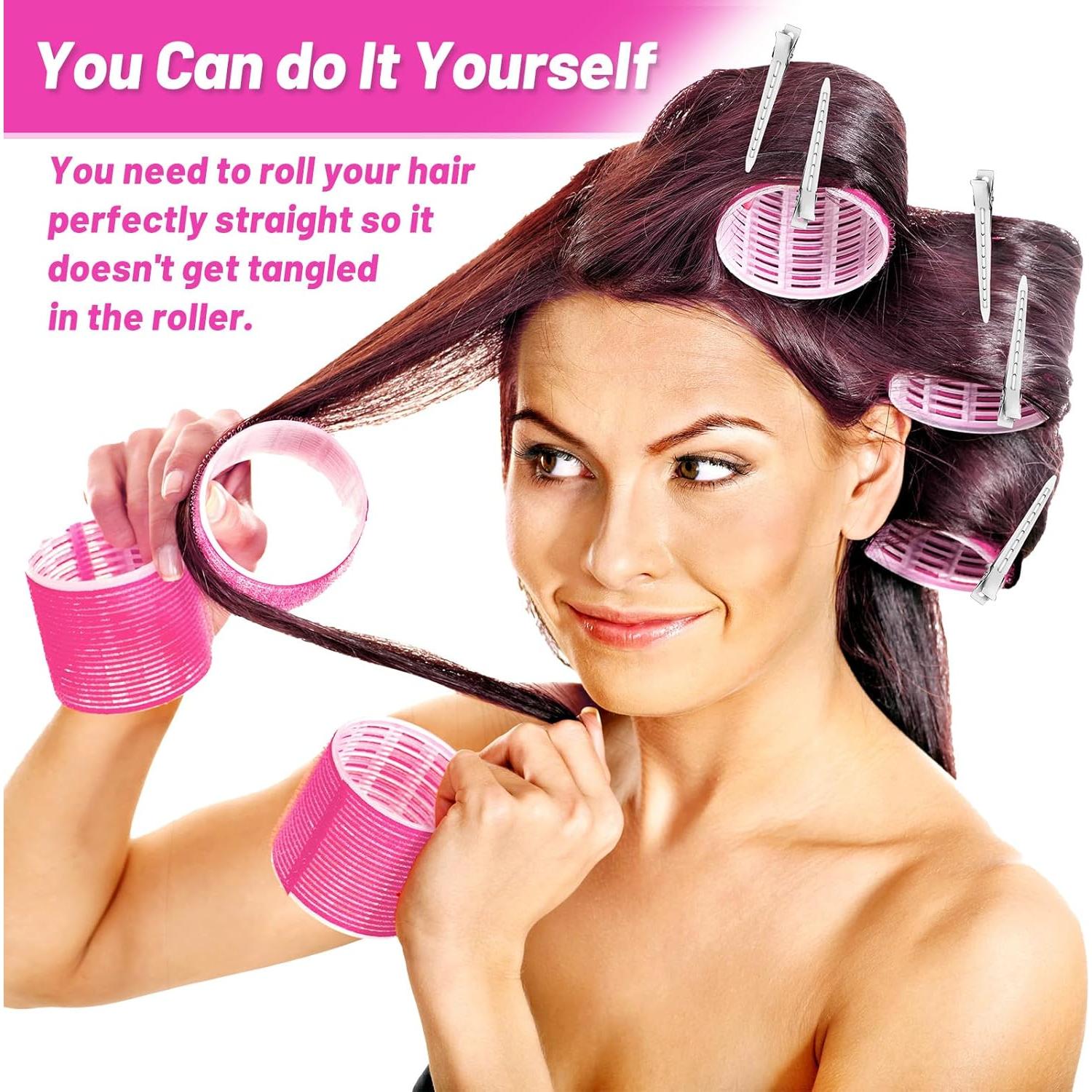 Rizadores de Cabello Jumbo Acejoz 60mm 12 Piezas con Clips