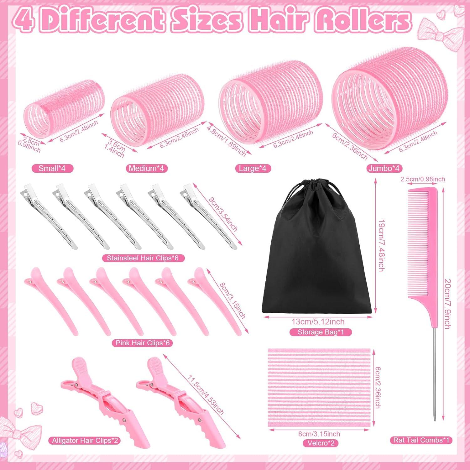 Juego de Rulos para el Cabello ProSuites - 34 Piezas Rosados