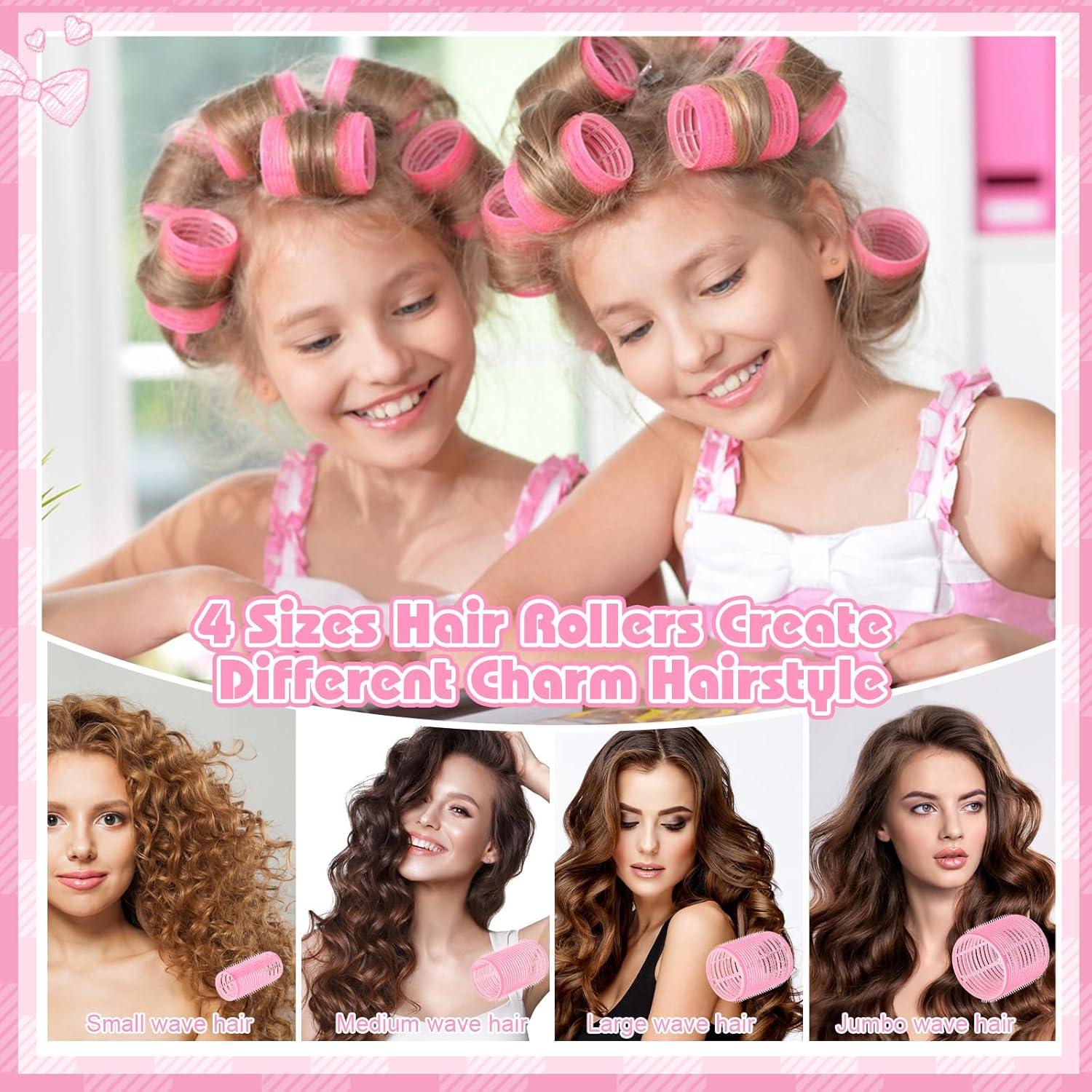 Juego de Rulos para el Cabello ProSuites - 34 Piezas Rosados