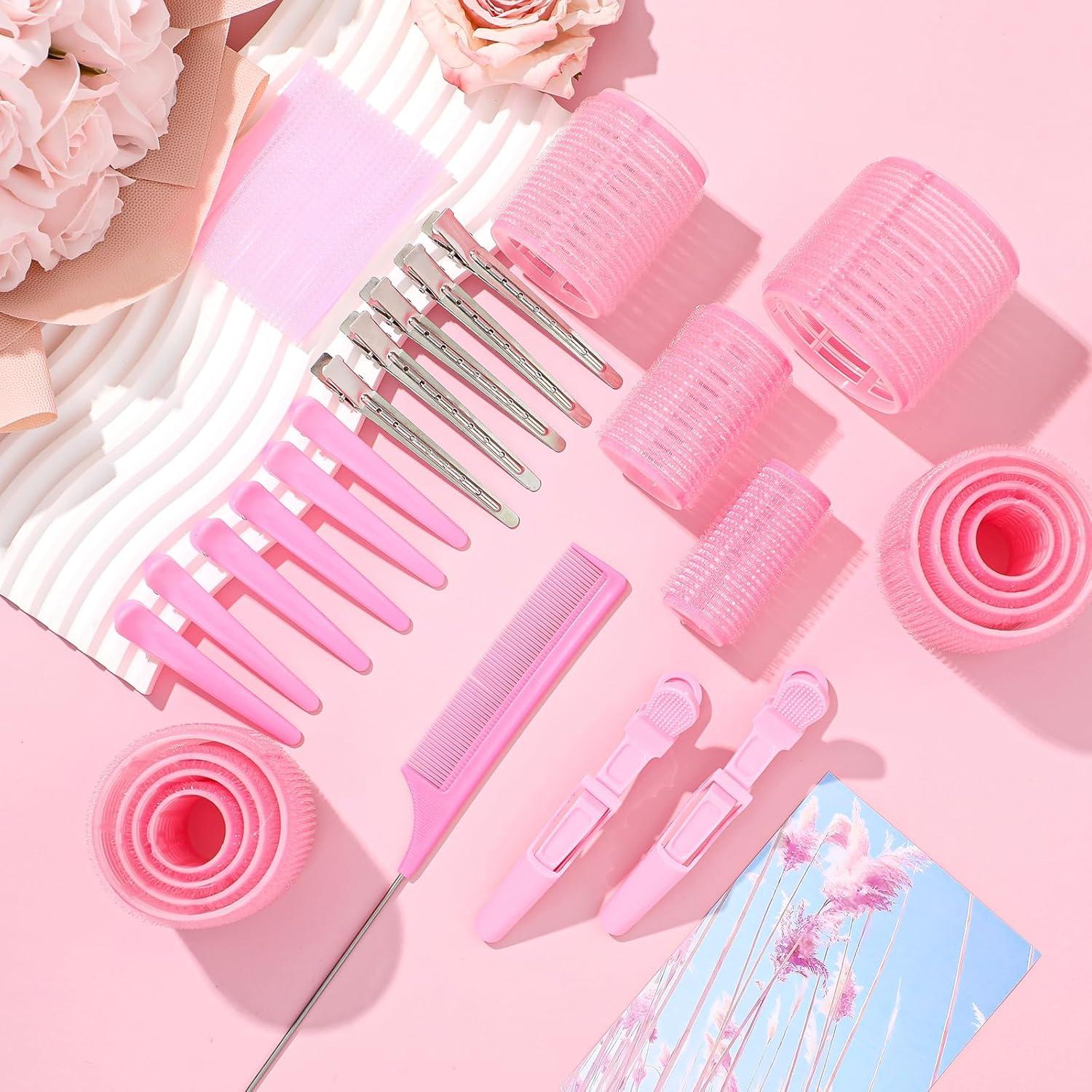 Juego de Rulos para el Cabello ProSuites - 34 Piezas Rosados