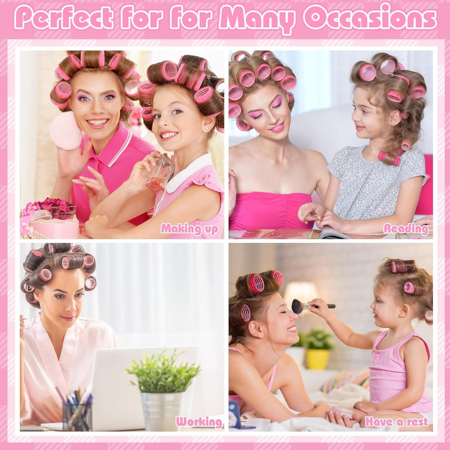 Juego de Rulos para el Cabello ProSuites - 34 Piezas Rosados